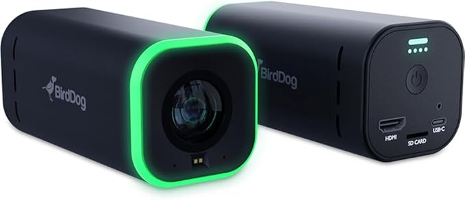 BirdDog Maki Live 8.2MP 4K UltraHD NDI|HX3 Battery Powered Live Streaming 3X Box Camera Black