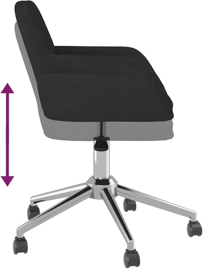 Silla de escritoriocomfortable chairdesk Chair no wheelsSwivel Office Chair Black FabricSuitable for Offices