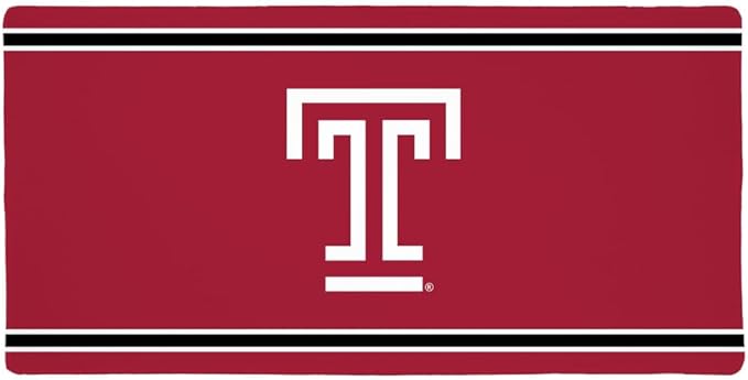 Temple University Owls Primary Logo Stripes Large Gaming Mouse Pad Desk Mat with Stitched Edges Non-Slip Base for Gamer Home and Office 31.5 x 15.7