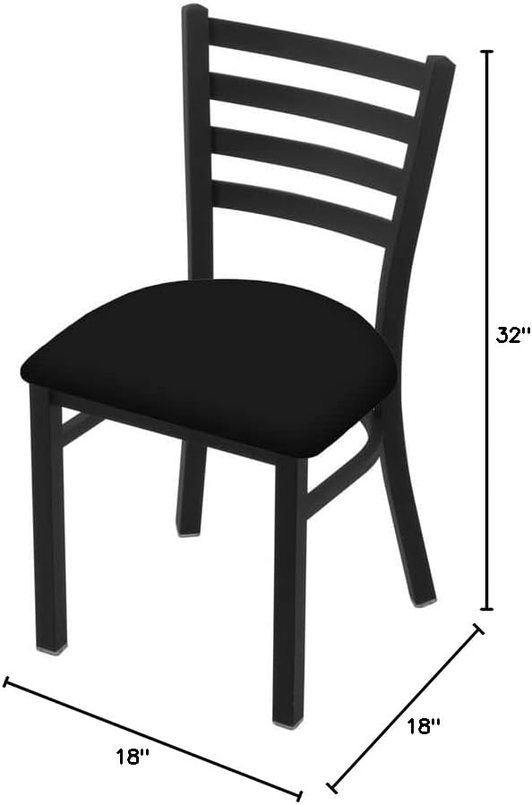 HBS 400 Jackie 18 Chair with Black Wrinkle Finish and Black Vinyl Seat