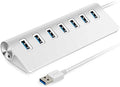7 Port USB 3.0 Hub 5Gbps Aluminum Portable