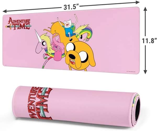Skinit Large Gaming Mouse Pad - Officially Licensed Riding in a Unicorn Design with Stitched Edges Waterproof Non-Slip Rubber Base Desk Mat for Keyboard &amp Mouse 31.5 x 11.8 inches