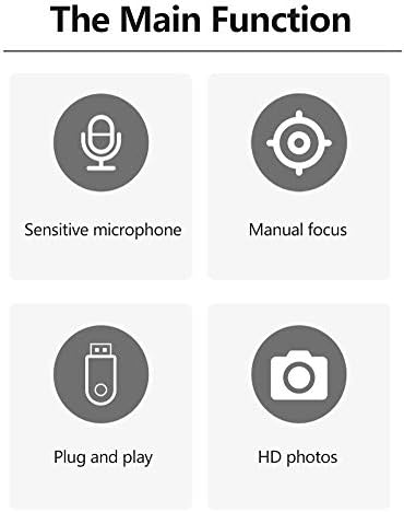 Computer Camera 720P/1080P USB Webcam with Microphone Manual Focus USB Webcam for PC Laptop Desktop Live Broadcast Video Calling Conference (Color : 1080P Camera)