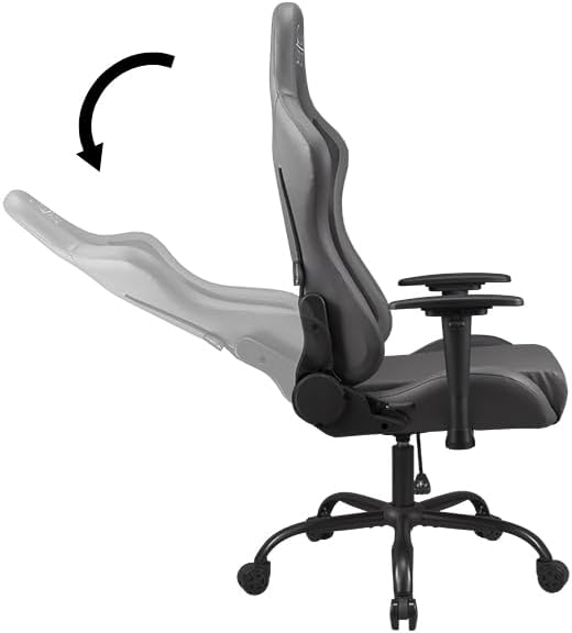 Game of Thrones - Gaming Chair or Office Chair Adult Gamer Chair Comfortable seat Integrated headrest Adjustable armrests and Height Ergonomic backrest - Black