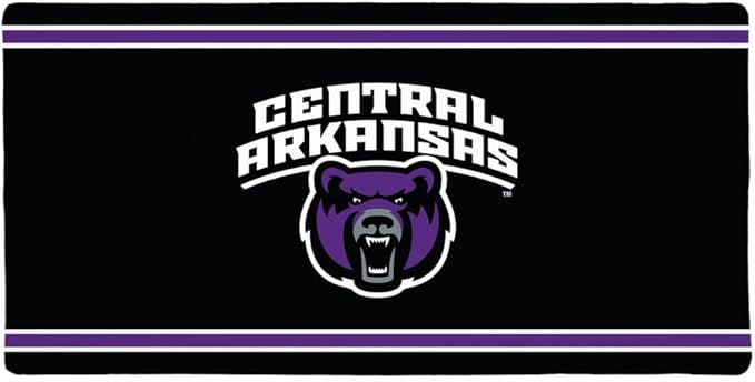 Central Arkansas Bears Primary Logo Stripes Large Gaming Mouse Pad Desk Mat with Stitched Edges Non-Slip Base for Gamer Home and Office 31.5 x 15.7
