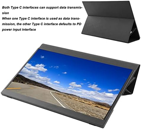 KIMISS 17.3in Portable Monitor Monitor Type C Monitor for Mobile Phone Computer Electronic Sports Expansion Screen PM 1731M 100‑240V