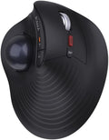 JOMAA Wireless Vertical Trackball Mouse - Ergonomic Design 3-Device Switching 2.4G/Bluetooth 5.0 Rechargeable Type-C Adjustable DPI Compatible with Windows/macOS/iOS/Android (Black)