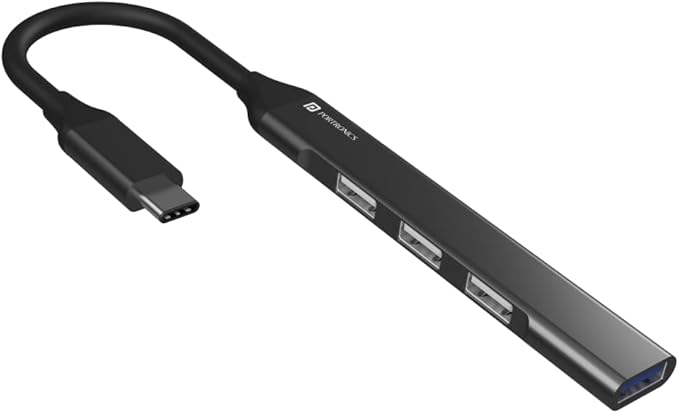 Portronics Mport 31C 4-in-1 USB Hub (Type C to 4 USB-A Ports) with Fast Data Transfer