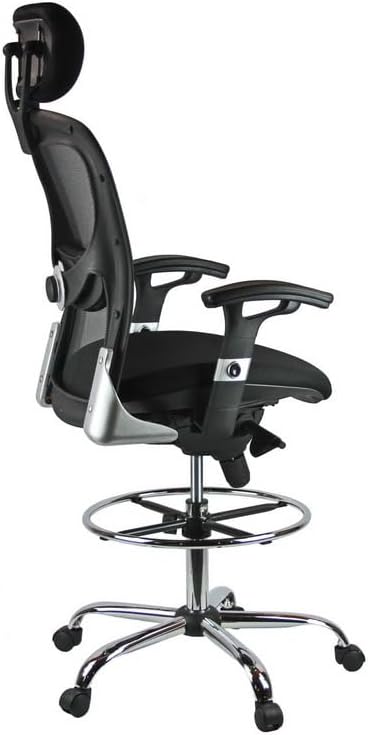 Maykoosh Drafting Chair - Adjustable Mesh Rolling Chair with Lumbar Support - Gaming &amp Office Chair - 250 lbs Capacity