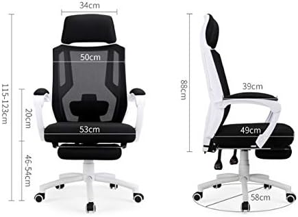 Office Chair Gaming Chair Computer Chair Reclining Office Desk Chair Adjustable High Back Ergonomic Computer Mesh Recliner Home Office Chairs with Footrest and Lumbar Support (Color :
