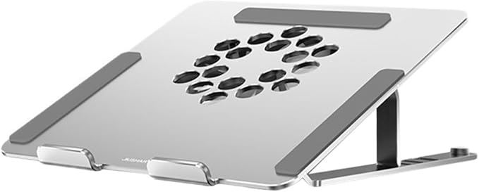 Laptop Cooling Pad with Adjustable Height and RGB Light Effect Fan for Laptops Under Laptop Stand for Enhanced Cooling and Craftsmanship
