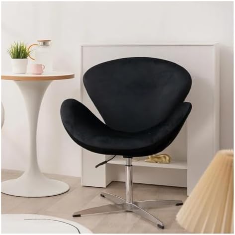 Ergonomic Gaming Chair Rotating Single Person Sofa Internet Celebrity Leisure Chair Yellow Flannel Swivel Computer Office Chair Quiet Cream Breeze Swan Design