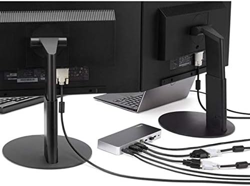 StarTech.com Dual Monitor USB C Docking Station with 60W Power Delivery for Windows Laptops - USB C to HDMI or DVI - USB 3.1 Gen 1 Type C w/ Charging - Thunderbolt 3 Compatible (MST30C2HHPD) Black