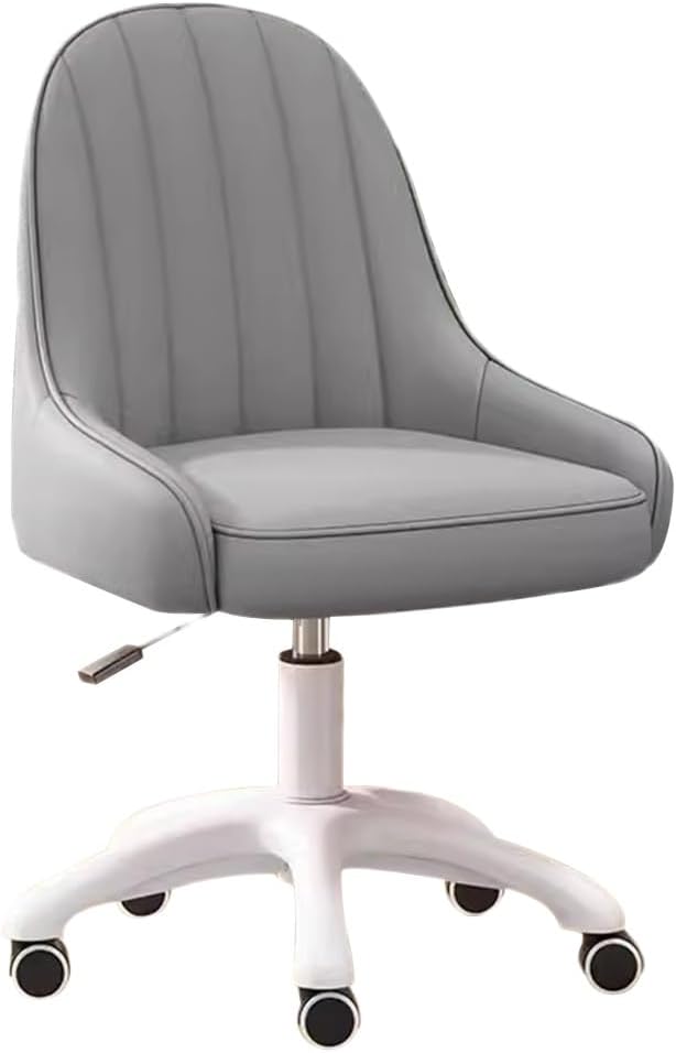 KITCISSL Desk Chair Computer Chair Video Game Chairs for Bedroom Gaming Chair Lift Makeup Chair Accent Chairs Girls Dormitory Swivel Office Chair for Living Room Home Office(Gray A)