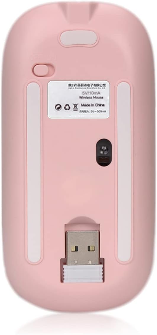 SA@ Pink Bling Crystal Rhinestone Wireless Mouse Sparkly Computer Mouse with USB Receiver for Girls Bedazzled Leopard Mice for Notebook PC Laptop MacBook (Pink)