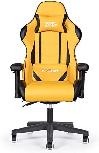 Ergonomic Racing Style Gaming Chair with Reclining Back Footrest Lumbar Support &amp Flip-Up Arms PU Leather Office Computer Chair(Type M)