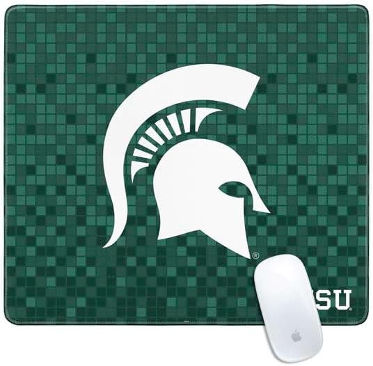 Skinit Medium Gaming Mouse Pad - Officially Licensed Michigan State University Spartans Digital Pixels Design with Stitched Edges Waterproof Non-Slip Rubber Base Desk Mat for Keyboard &amp Mouse
