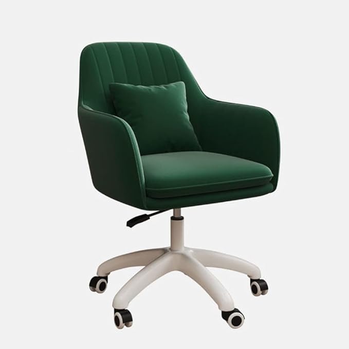 Computer Chair Home Office Chairs Modern Simplicity Gaming Chair Fashion Casual Desk Chair Bedroom Backrest Computer Armchair (White)/Green