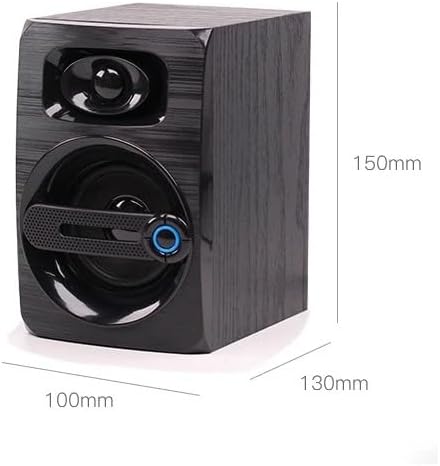 Portable Mini Wooden 2.0 Multimedia Computer Speaker Wired Stereo Music Player PC Subwoofer
