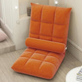 Folding Floor Gaming Chair5-Position Adjustable Lazy Padded Sleeper Sofa Bed with Back Support Couch Recliner Floor Chair for Meditation Reading in Bedroom Livi Orange