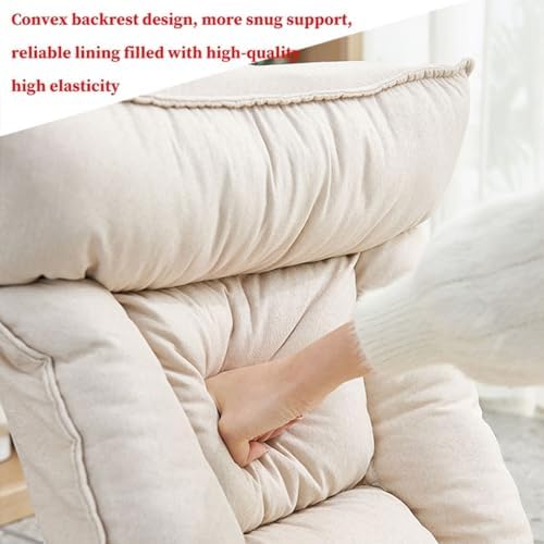 Floor Chair Foldable Floor Chair Lazy Sofa Meditation Chair Window Chair Gaming Floor Chair with Adjustable Armrests Foldable Floor Game Chair Floor Chair for Living Room Bedroom (/Beige)