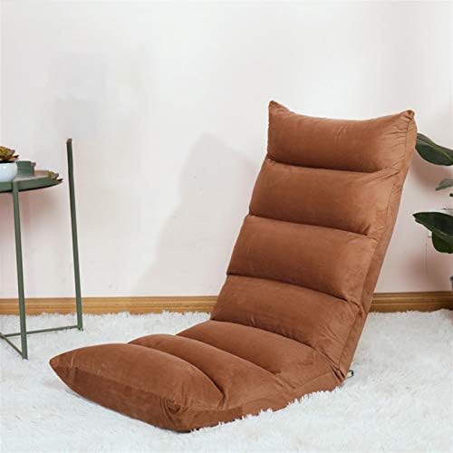 Floor Chair Floor Chair Lounge Floor Chair with backrest 5 Gears Adjustable Leisure Meditation Chair Removable and Washable Ergonomic Leisure Chair (Color : Brown)