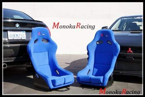 (A Pair) Large Size Single Comfortable Fabric Simulator Cockpit Gaming Chair Racing Seat (Blue-A Pair Large)