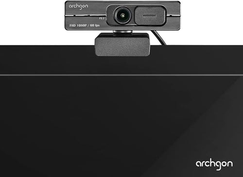1080P/60fps Webcam C6206 Full HD Streaming Low-Light Correction Wide-Angle Lens Webcam with Dual Omni-Directional Microphone Privacy Cover and Tripod Compatible with Teams Skype and Zoom
