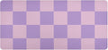 Mouse Pad Desk Mat Leather Desk Pad Large Gaming Desk Cover Protector Mat for Keyboard Computer Laptop Office Waterproof 35.4 x 16.5 Inch Checkered Purple