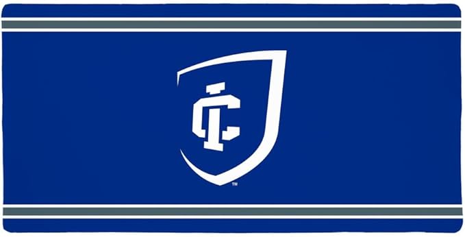 Ithaca College Bombers Primary Logo Stripes Large Gaming Mouse Pad Desk Mat with Stitched Edges Non-Slip Base for Gamer Home and Office 31.5 x 15.7