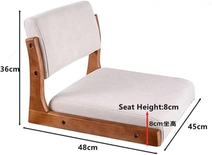 Office Chair Gaming Chair Computer Chair Legless Chair for Bay Window Balcony Platfor Tatami Chair with Back Seat Cushion Floor Seating