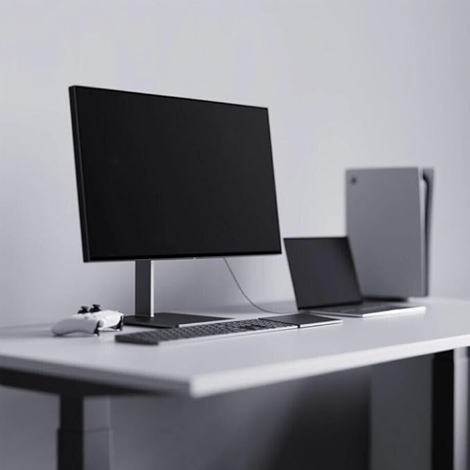 DOUGH Spectrum One 27-Inch Gaming Monitor - 4K HDR 144Hz Refresh Rate 1ms Response IPS Panel Freesync Premium Pro USB-C Docking DisplayPort HDMI (Eve Spectrum) (Monitor with Stand Glossy)