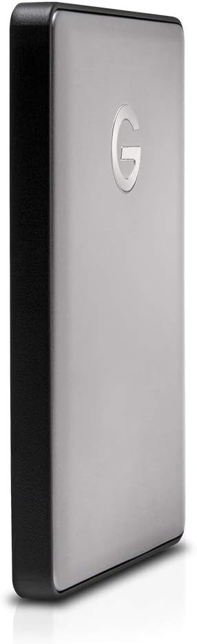 G-Technology 2TB G-DRIVE mobile USB-C (USB 3.1 Gen 1) Portable External Hard Drive Space Gray - 0G10317