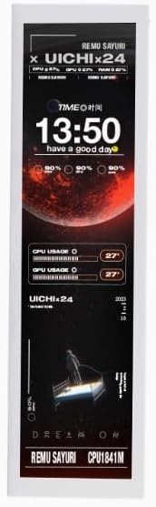 11.3 Inch Auiliary Screen for Shiny Snake G600 480 * 1920 Resolution with 20+ Preloaded Monitoring Themes White
