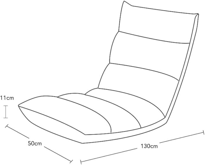 ELEFOCUS Adjustable Ergonomic Folding Floor Chair with Back SupportLarge Lazy Sofa Lounger Portable Sleeper Bed Couch Recliner(Grey)