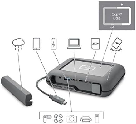 LaCie DJI Copilot BOSS Computer-free In-field Direct Backup And Power Bank With SD Reader 2000GB + 1mo Adobe CC All Apps (2TB)