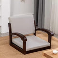 BTZHY Floor Chair Tatami Floor Chair Made of Wood with Backrest and Armrest Meditation Floor Chair Living Room Floor Chair Portable Japanese Legless Chair