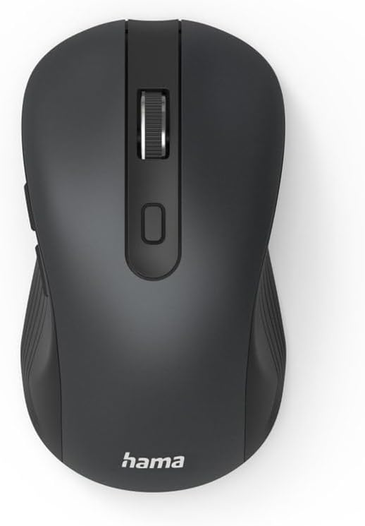 Hama Computer Mouse Wireless (6-Button Optical Mouse Multi-Device Mouse for PC Laptop and Laptop for Right-Handed Users 800-2400 dpi Bluetooth Windows 11/10/8/7 Android 4.3 MAC) Black