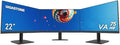 Gigastone 22 inch VA LED Back Light Monitor 3-Pack 75Hz FHD 1920 x 1080 1080P 178° Wide View Frameless Triple Monitor 4ms Eye Care Technology Ergonomic Tilt VESA Mount HDMI VGA