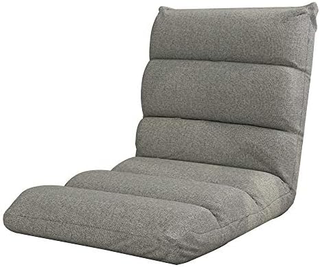 BTZHY Floor Chair Floor Chair Lazy Sofa Removable and Washable Foldable Meditation Chair with Backrest 5 Gears Freely Adjustable Single-Story Chair for Balcony Bedroom (Color : Gray)