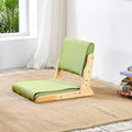 ELEFOCUS Folding Tatami Chair with Backrest Living Room Chair Floor Seat Portable Japanese Legless Chair Bay Window Backrest(N)