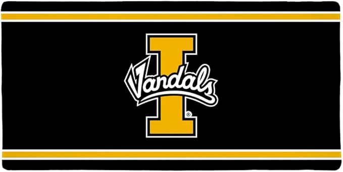 University of Idaho Vandals Primary Logo Stripes Large Gaming Mouse Pad Desk Mat with Stitched Edges Non-Slip Base for Gamer Home and Office 31.5 x 15.7