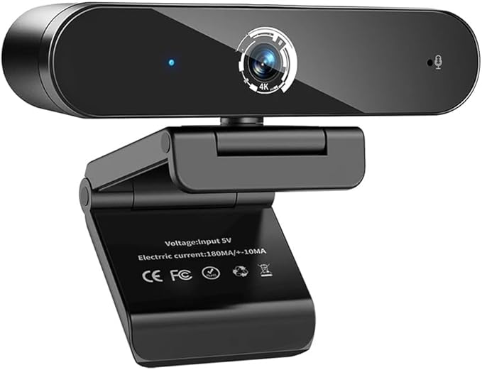 Webcam 4K Plug Play Mini Cam Pc Noise Reduction Dialogue Camera for Laptop Conference