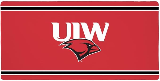 University of The Incarnate Word UIW Cardinals Primary Logo Stripes Large Gaming Mouse Pad Desk Mat with Stitched Edges Non-Slip Base for Gamer Home and Office 31.5 x 15.7