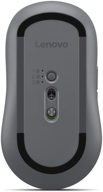 Lenovo Yoga Bluetooth Silent Mouse 3 Level DPI Adjustment 36 Month Battery Life Bluetooth 5.3 3 Device Paring Whisper Quiet Programmable Buttons Smooth Finish Luna Grey