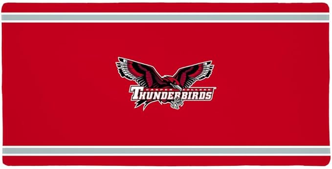 Casper College Thunderbirds Primary Logo Stripes Large Gaming Mouse Pad Desk Mat with Stitched Edges Non-Slip Base for Gamer Home and Office 31.5 x 15.7