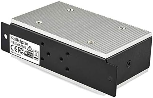 StarTech.com 4-Port USB 2.0 Hub - Metal Industrial USB-A Hub with ESD &amp 350W Surge Protection - Extended Operating Temp -40 to 185°F - Din Rail/Wall/Desk Mountable - USB Expander Hub TAA