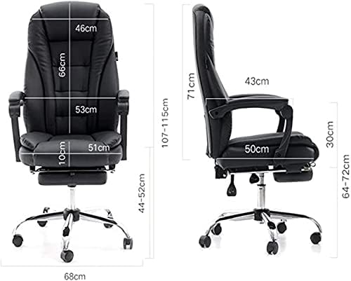 Chair Recliner Boss Chair Office Desk Chair Computer Chair Home Boss Reclining Swivel Chair Office Chair Game Chair (Color : Black 1 Size : One Size)