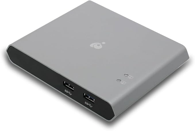 KVM 2-Port USB-C - IOGEAR 2 USB-C/Thunderbolt 3 Devices - 2 USB 3.1 Up To 5Gbps - 4k 30Hz - Power Delivery 75W - Plug n Play - TAA - Mac/Win - GUD3C04