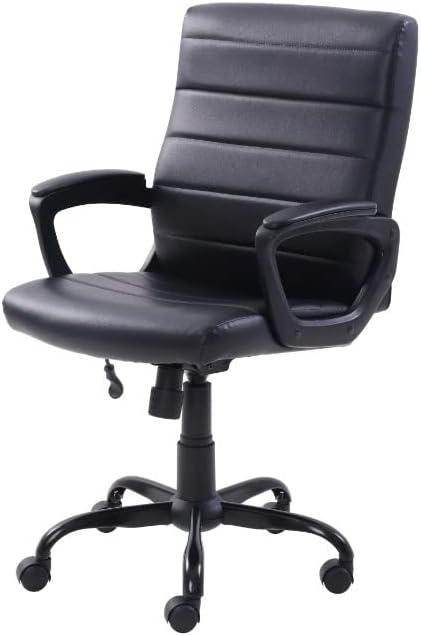 Office Chair Gaming Chair Computer Chair Black Office Chairs are Comfortable with Its Padded Armrest Ergonomically Placed